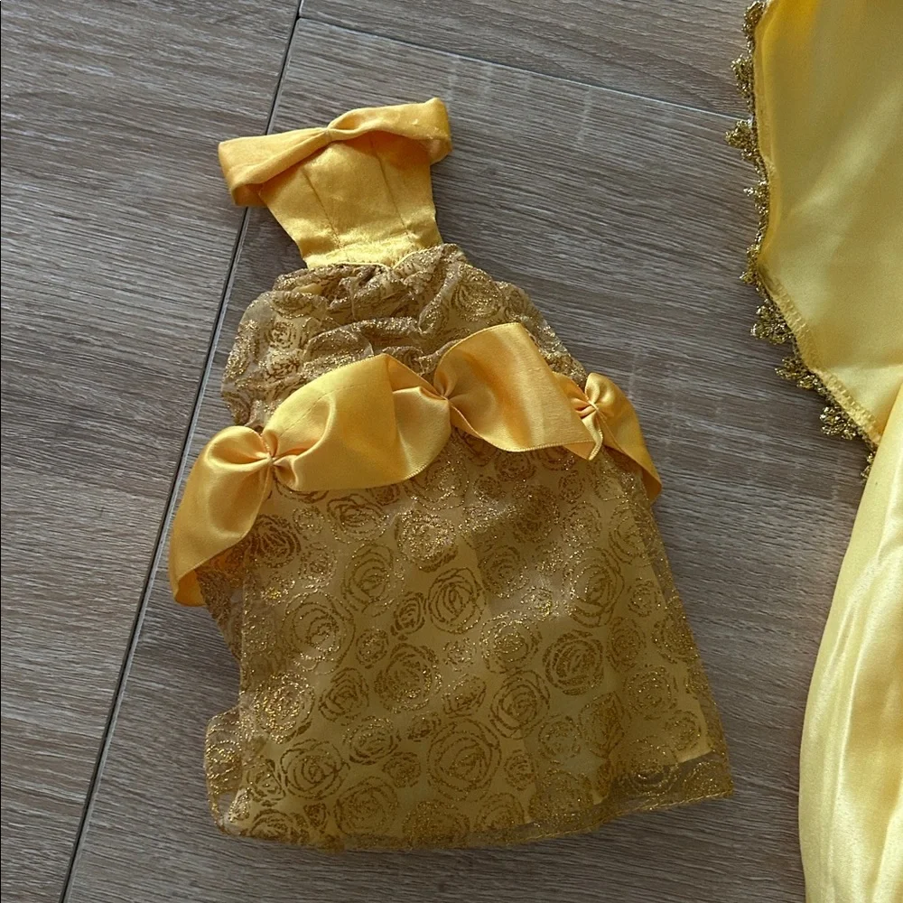 Disney Gold Princess belle beauty and the beast Halloween Costume Kids 8-10 L